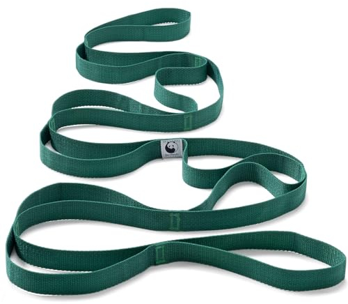 Slim Panda Yoga Gurt, Yoga Band Zum Dehnen mit 10 Schlaufen zu Dehnen und Stretching, Yoga Stretch Gurt Ideal für Yoga, Fitness Pilates Physiotherapie