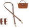 longchamp Schultergurt，Geldbörse Riemen Crossbody Verstellbarer Ersatz für Long Champ Le Pliage Original Mini Pouch Strap (Brown)
