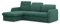 MEBLINI Schlafcouch mit Bettkasten - Ecksofa mit Schlaffunktion - Sofa mit Relaxfunktion und Kopfstützen - Couch L-Form - Eckcouch - Wohnlandschaft - Emerald - 215x167x84cm - Grün Webstoff