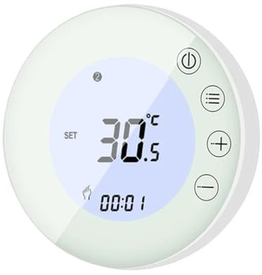 AQXYYWEI Termostato intelligente Regolatore di temperatura Riscaldamento a pavimento elettrico/ad acqua Controllo caldaia a gas/ad acqua(WHITE,Gas boiler)