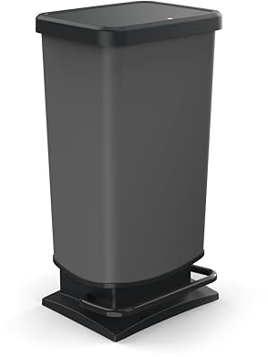 Rotho Paso Mülleimer 40l mit Pedal und Deckel, Kunststoff (PP) BPA-frei, 40l (35.3 x 29.5 x 67.6 cm)