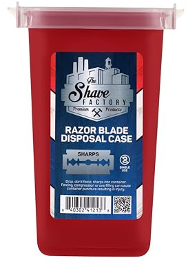 The Shave Factory Blade Disposal Case - Removing Used Razor Blades, Pen Needles and Sharp Objects Safe and Hygienic