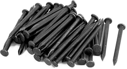 TOP-VIGOR 50 clavos de hardware, clavos de punta de pared de cemento de fibra de hormigón de 3 mm x 40 mm, clavos de pared para carpintería, pines de panel para colgar cuadros, marco, muebles,