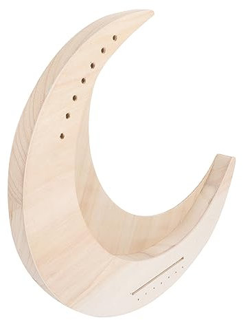 JOINPAYA Lyre Harpe Bois Cordes Forme Lune Instrument De Musique Portable Pour Débutants Diy à Assembler Et Peindre