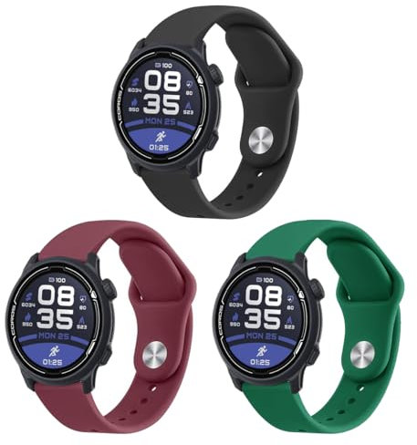Gittos 20mm Armband für Coros Pace 2/Apex 2/Apex 42mm Silikon Sport Ersatzarmband für Coros Pace 2 Damen Herren