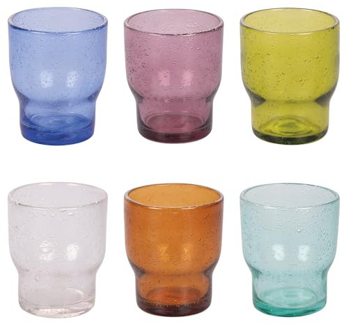 Villa d'Este Home Tivoli Set 6 bicchieri acqua 325 ml, in pasta di vetro, Daily, Unico