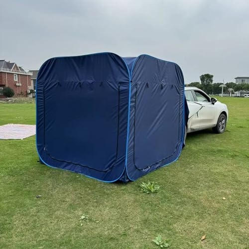 Auto SUV Heckklappenzelt Für 5-8 Personen, Heckklappen Zelt SUV, Auto Heckzelt Für Camping Wasserdicht Langlebig, SUV Heckzelt Einfache Einrichtung (Dark Blue, 200x200x200cm)