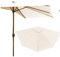 ZYXQQJ Telo di Ricambio per Ombrellone A Mezzaluna Tessuto per Ombrellone di Ricambio Semicircolare Telo in Tessuto per Patio Esterno ﻿(Beige)