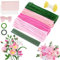 MOTONG 400 Stück Pfeifenreiniger zum Basteln-4 Farben Pfeifenputzer Rosa zum Chenilledraht, 360 Stück Staubgefäße 20 Stück Blumendraht zum Basteln mit Geschenkband Pfeifenputzer Blumen Set