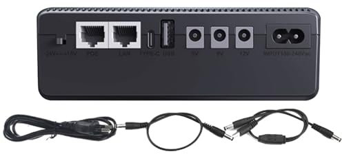 Piccola batteria di backup UPS, alimentazione a batteria del router - Alimentazione batteria per telecamera Wi-Fi da 10400 Mah,Alimentazione a batteria UPS di piccole dimensioni, alimentazione a batte