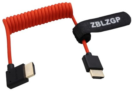 ZBLZGP 8K HDMI Cable Ultra High Speed 48Gbps 8K@60Hz 4K@120Hz HDR10+ Dolby Vision eARC VRR for Samsung QN900B Neo QLED Smart TV Left Bend HDMI to HDMI Type A