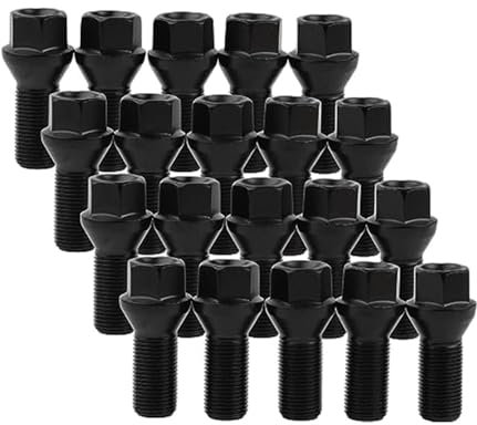 Tornillos Antirrobo Coche Pernos de Rueda de 14 mm x 1,25 for Modelos 320I, 330I, 335I, 528I, F30 F35 F10 F25 X3 E70 X5, Longitud de Rosca de 25 mm, espárragos de orejeta OE 36136781151