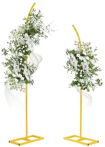 Gold Traubogen, Hochzeitsbogen Gestell, Metall Hochzeitsbogen Hintergrund Ständer, 2.04m & 2.4m Wedding Arch für Hochzeit Zeremonie, Geburtstag, Babyparty Dekoration