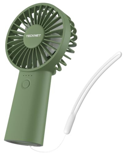 TECKNET Handheld Fan Rechargeable, 5000mAh Portable Fan with LED Indicator | 5 Speeds & 16H Working Time, Small USB Fan Personal Hand Fan for Home Office Outdoor Travel