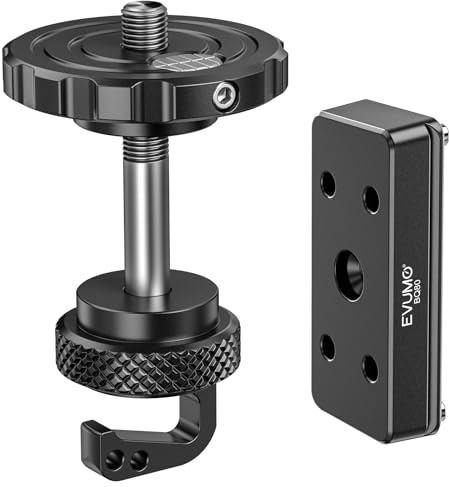 EVUMO Ball Head Conversion Kit for BOG DeathGrip Tripod, All Metal Ball Head Converter Adapter and Arca Swiss Saddle Mount Plate Complete Kit, Only Compatible with BOG DeathGrip Tripod