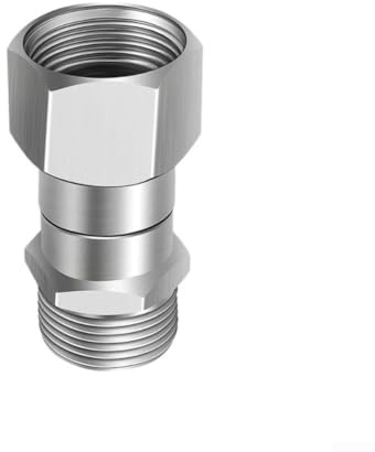 GLFLOW Edelstahl-Drehgelenk, Edelstahl-Hochdruckreiniger-Drehgelenkverbinder mit 360° Anti-Verhedderungs-Design, M22 14 mm/15 mm (M22 15 mm)