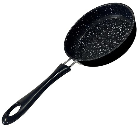 Xvbhaq Mini Non-Stick Frying Pan, 4.7in, Egg Frying pan with Handle, Portable & Camping Cooking Omelet Pan for Gas, Induction Cooker (Black)