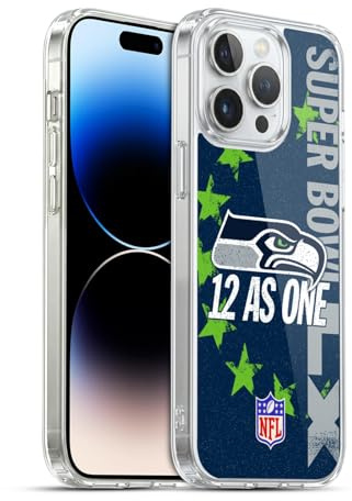 Head Case Designs Offizielle NFL Seahawks We Are 12 2026 Super Bowl LX Gelhülle [Militärischer Schutzgrad] Kompatibel Mit Apple iPhone 14 Pro Max Und Kompatibel Mit MagSafe