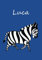 personalisiertes Malbuch / Notizbuch / Tagebuch - Luca: Zebra - A4 - blanko