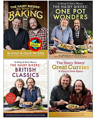 The Hairy Bikers Collection 4 Books Set (Big Book of Baking, One Pot Wonders, British Classics, Great Curries)