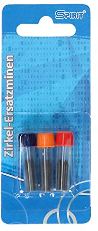 SPIRIT TTS Zirkel-Ersatzminen, 3 Stück auf Blister, Transparent 1 Stück (3er Pack)