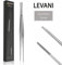 Levani® Pinzas de Cocina – Edición de Acero – Pinzas universales largas de acero inoxidable – Pinzas para Carne con Superficie de Agarre Estriada – Pinzas para Asar - 30 cm