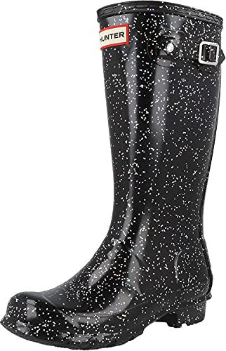 HUNTER Original Kids Giant Glitter Wellington Boots, Stivali Unisex-Adulto, Nero, 36 EU
