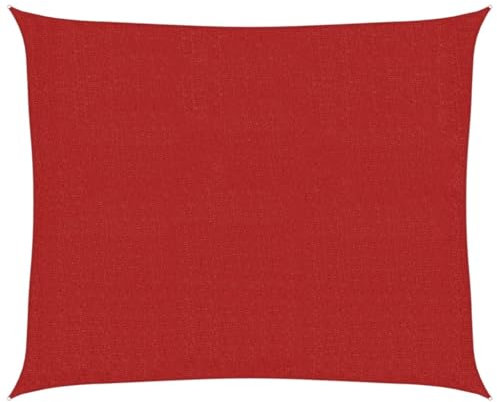 vidaXL Sonnensegel Sonnenschutz Windschutz Sonnendach UV Schutz Sonnenschutzsegel Schattenspender Garten Terrasse Balkon 160g/m² Rot 2,5x3m HDPE