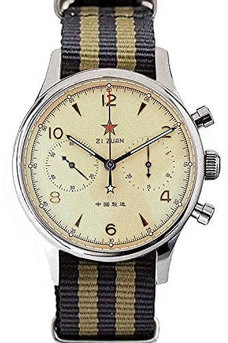 Sugess Chronograph Herrenuhren Edelstahl lässig Mann Saphir Armbanduhren wasserdicht Uhren mit 1963 ST1901 mechanische Bewegung für Mann Geschenke Pilot Militär (Balck Grün 40MM + Leuchtend)