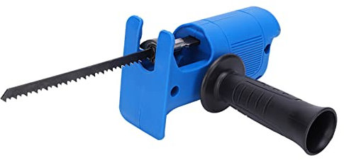 Scie à Guichet électrique, Sans Fil Kit de Scie à Guichet électrique Outil de Forage électrique avec 3 Lames de Scie et Poignée Détachable pour Couper le Métal et le Bois Élagage