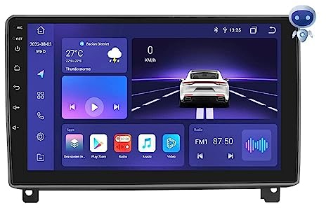 Radio de Coche Android 13 para Peugeot 407 2004-2011 4G+32G GPS Navi para Peugeot 407 Radio con CarPlay inalámbrico Android Car BT Dab WiFi 4G Mirror Link Entrada de cámara Trasera/Delantera/FM/Am