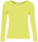 GUBA® Girls T Shirt Long Sleeve Top Kids Plain Basic Uniform T-Shirt Crew Neck Tee Size 5-13 Years (11-12 Years, Neon Yellow)