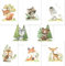 CreativeRobin Süße Waldtiere Poster-Collage Babyzimmer I Kinderzimmer Deko I 8x DIN A5