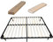 Buartttbear Sommier 140x190CM avec Pieds,Sommiers a Lattes pour Adulte avec Lattes en Bois et Structure en métal, Compatible avec Cadre de Lit (Sommier-140x190avecPieds)