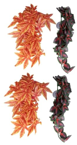 Happyyami 4 Pièces 12 Plantes Aquatiques Artificielles Gazon Artificiel pour Aquarium Plantes D'aquarium Fausses Plantes Gravier D'aquarium Terrarium Usine Fond D'aquarium Reptile Ornements