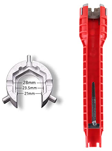 BELOWSYALER Multifunction Wrench for Supply Shut Off Valves/Strainer Baskets/Supply Line Nut Sink Installer for Toilet Bathroom Kitchen