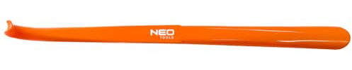 NEO TOOLS Schuhlöffel aus Robustem Kunststoff 60 cm - Orange Schuhanzieher mit Lochung zum Aufhängen
