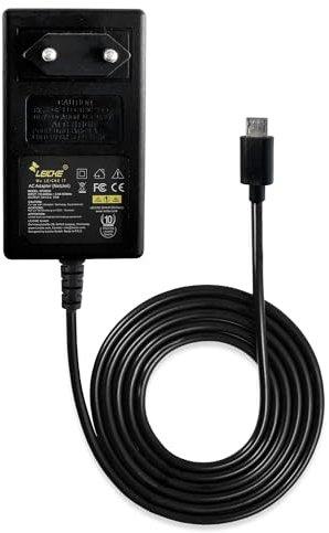 LEICKE Netzteil 5V 3A | Ladegerät 15W mit Micro USB Stecker EU Adapter Kabel für Bose Soundlink Colour, Mini II 2, Raspberry Pi 3, JBL Flip2/3, Philips BT 50/BT 110 | 1.5A 2A 2.5A 3000mA | 1,3m Kabel