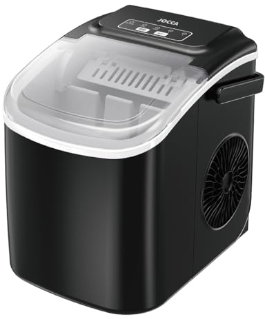 Jocca - Máquina de Hielo Doméstica con Capacidad para 12 kg en 24 horas| Sistema de Autolimpieza| 2 Tamaños de Cubitos| Máquina Portátil para Hacer Hielo en Casa