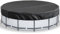 LQCOZYM Poolabdeckung Rund 310 cm – 420D Oxford Abdeckplane wasserdicht & UV-beständig – Mit Kordelzug & Bodenankern – Sommer-Schutzplane für Aufstellpools, Trampolin & Whirlpool (Schwarz, 310 cm)