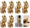BOXOB 6pcs Cat Hinge Head, Gargoyle Cat Door Hinge Topper Magnetic Little Kittens Figurines Ornament for Cabinets Shelves Animal Lovers Home Decoration (Gold Bronze)
