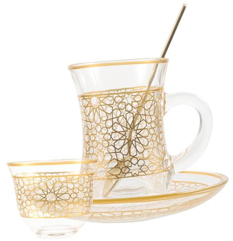 VICASKY 1 Set Tazze Saucer e Tazze Decorative per Latte Tè e Bevande Design e Ufficio