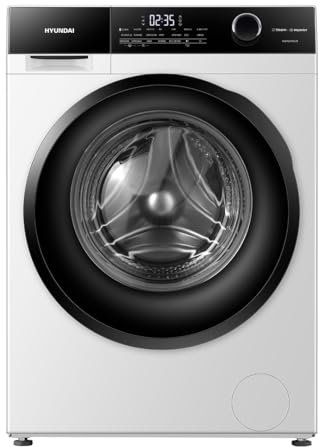 Hyundai Lavadora 8 Kg Carga Frontal Blanco HL8400AIDVB. 1800W, 1400rpm, 14 Programas, Función Stop&Go, Tambor Waterdrop, Clase de Eficiencia Energética A