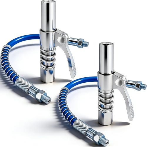 PjuQow Fettpresse Kupplung, Fettpresse Adapter, Fettpumpe, G Fettpresse Mundstück Coupler 2 Stück G Coupler für Fettpresse, Fettpresse Mundstück mit 30-cm, für alle Arten von Fettpressen