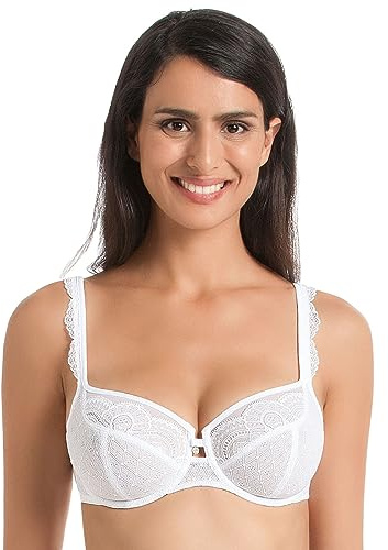 Anita Bobette Schalen-BH mit Bügel – Damen BH mit Spacer Cups | Französische Spitze, dreigeteilte Cups, seitliche Blende, formgebender Schnitt, Alltag & Anlass