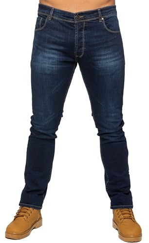 Kruze Designer Mens Skinny Fit Jeans Stretch Slim Denim Pants All Waist Leg Size