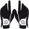 FINGER TEN Golfhandschuhe Herren Links Rechts Golf Handschuh Wert 1 Paar Golfhandschuh Linke Rechte Hand Handschuhe für Männer Golfer, Allwetter Mikrofaser Rain Grip (Schwarz, M, Paar)
