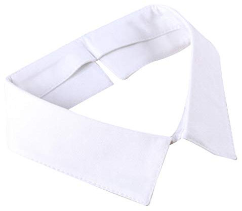 Faux col classique noir et blanc - Cravate vintage amovible - Faux col col - Chemisier haut pour femme/homme
