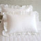 gshhd0 1 Paar Von Kissenbezüge Mit Ruffles Weiß Kissenbezüge Shabby Chic Viktorianisch Land Mädchen Vintage Rüschen Kissenbezug Schutz, Rand Rüschen Dekorativ Kissenbezug - Weiß, los 74x48cm