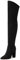 Castamere Donna Moda Cerniera Stivali Sopra il Ginocchio Tacco a Blocco 10CM Tacco Alto Nero Scamosciato Scarpe EU 43.5